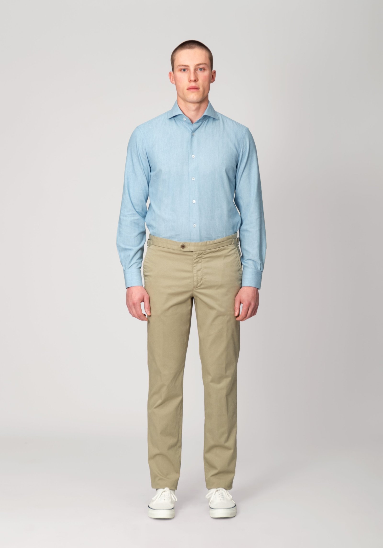 Washed Chambray Shirt – Light Blue | 